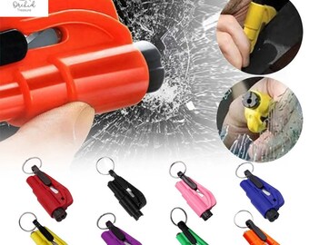 Car Safety Hammer Auto Emergency Glass Window Breaker Seat Belt Cutter Life-Saving Car Emergency Escape Hammer Survival Whistle