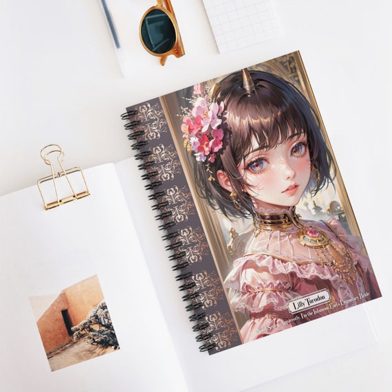 Cute Anime Girl Spiral Notebook