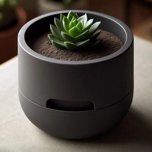 Self-Watering Designed Succulent Planter - 3D Printed | Modern Minimalist Design