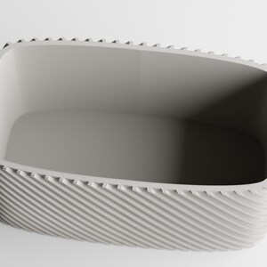 Plant Pot Fine Rib Rounded Rectangle Low - Etsy