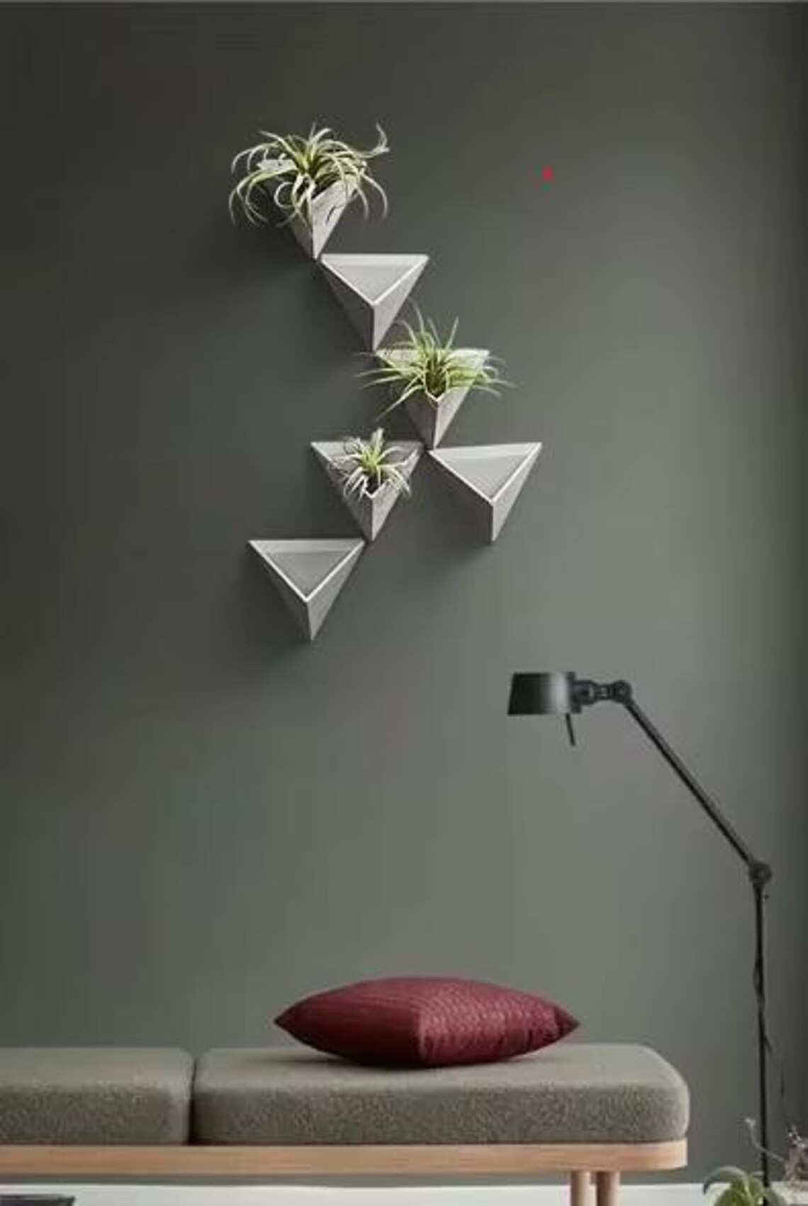 Triangular Modular Planters Modern Triangular Wall Planter Hanging Planter Herbs and Air Plants - Etsy