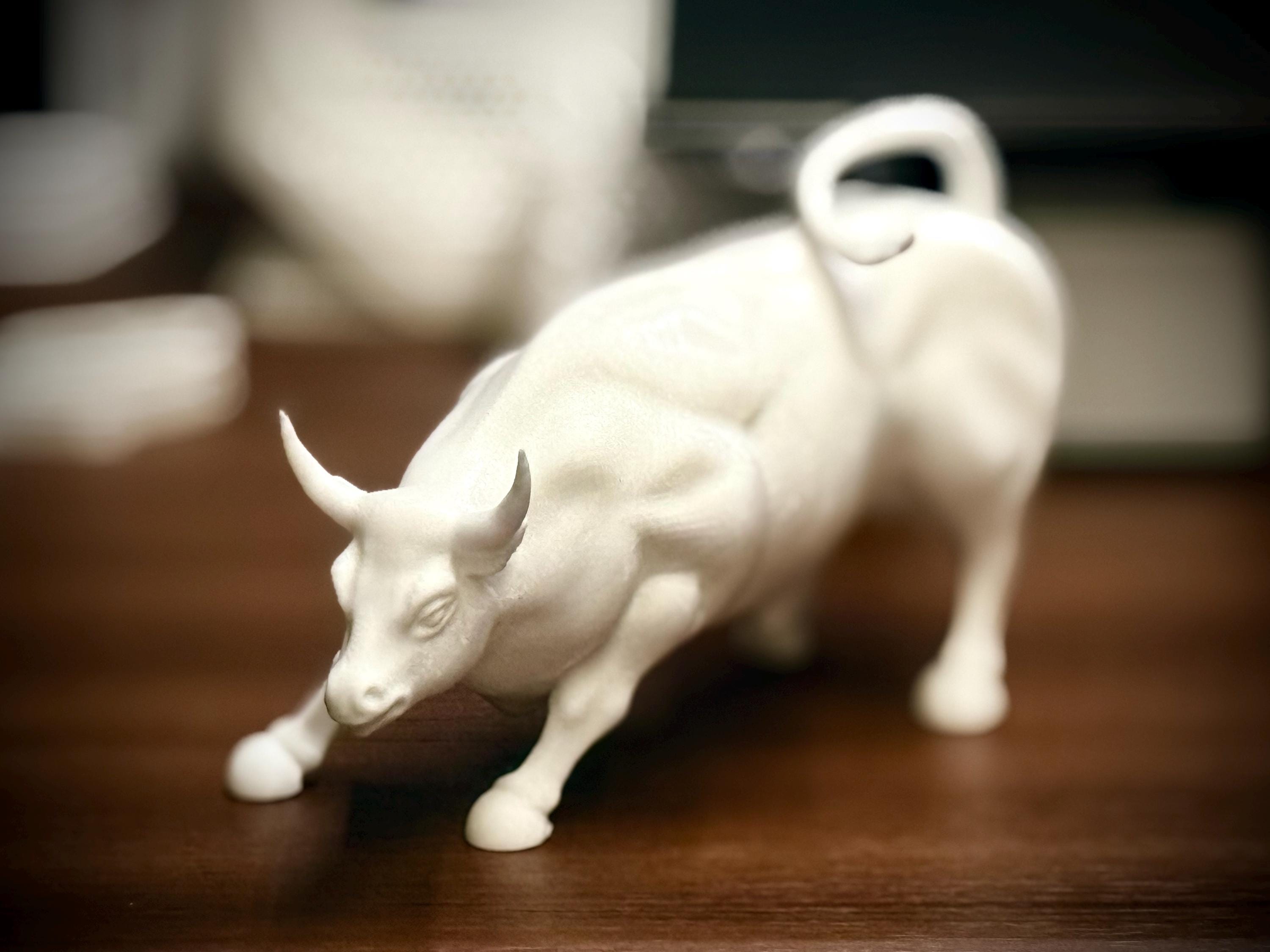 Charging Bull Statue Wall Street Finance Gift Office Desk Decor