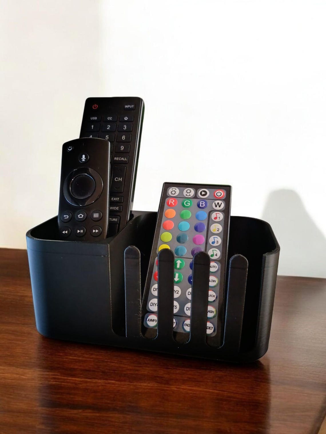 Remote Layout Phone Minimalist Remote Control Caddy Holder | Organize Remotes, Phone ...