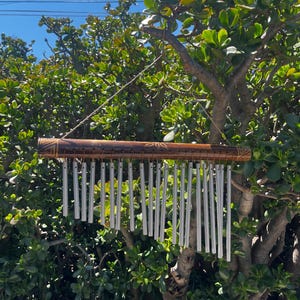 Handcrafted Bamboo Stick Wind Chime – Tribal Dreamcatcher Patio & Garden Hanging Decor from Bali-16x9 inches