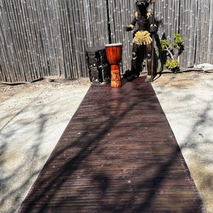 Anji Mountain eco-friendly Non-Slip Bamboo rug tiki bar mat-2.5x8&#39;|30x96&quot;