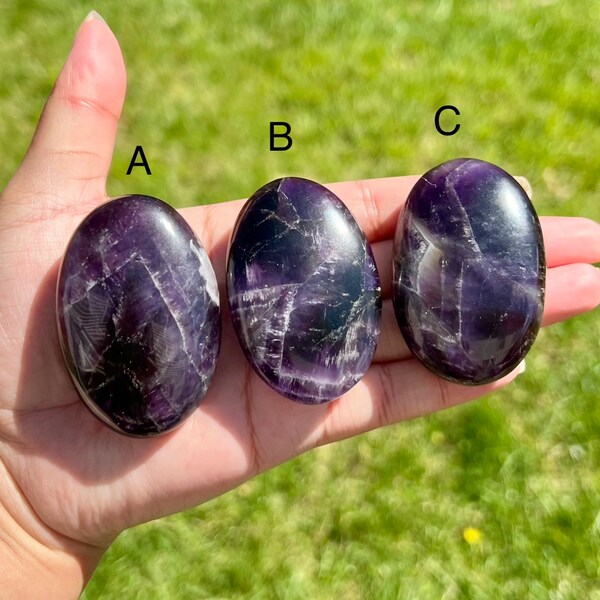 Amethyst Palm Stone, You Choose, Chevron Amethyst Palm Stone, Amethyst Palm Stone, Amethyst Crystal, Amethyst, Crystal Palm Stone