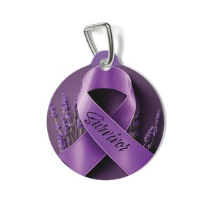 Cancer Survivor Pet Tag | Ribbon Charm | Gift for Brave Furry Friend | Furry Nation