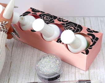 Rose pattern dip liquid holder, nail polish holder, bottle holder for nails, dip powder nail accessories