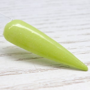 Spring Sprout - pastel green shimmer spring dip powder for nails, colored acrylic powder