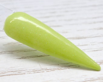 Spring Sprout - pastel green shimmer spring dip powder for nails, colored acrylic powder
