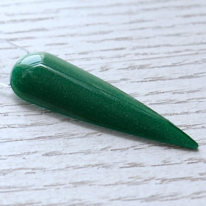 Midnight Ivy - solid dark green fall dip powder with shimmer for fall and autumn nail art