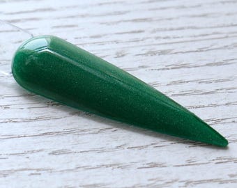 Midnight Ivy - dunkelgrünes, schimmerndes Herbst Dip Pulver für die Herbst Nailart