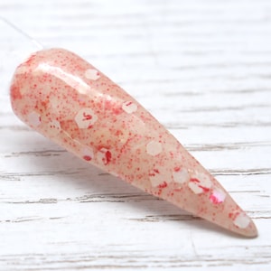 Bitten - red and white Halloween dip powder for nails, colored acrylic nail dip
