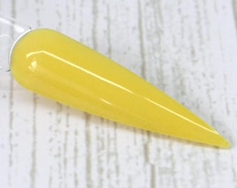 Pollen - solid yellow dip powder for Spring nails, colored acrylic powder for summer nails