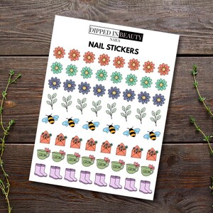 Spring Flower Nail Stickers | Cute Nail Decals | Summer Nail Stickers | DIY Manicure Nail Art