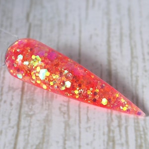Booze Cruise – Chunky Iridescent Glitter Dip Powder | Bright Tropical Nail Color | Dipped in Beauty Nails