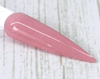 Poederroze: effen roze glitterpoeder voor lentenagels, gekleurd acrylpoeder voor zomernagels