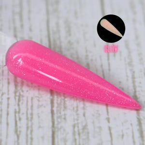 Pink-a-boo - neon pastel glow in the dark dip powder for summer nails