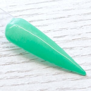 Nice-ish - solid green dip powder, shimmer nail dip for Christmas nails