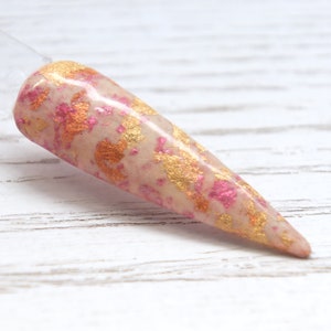 Springtime Bloom - pastel foil dip powder for spring nails, colored acrylic powder for summer nails