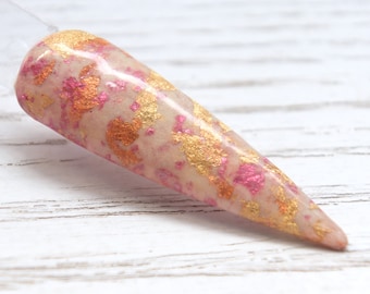 Springtime Bloom: polvo de inmersión en papel de aluminio pastel para uñas de primavera, polvo acrílico de colores para uñas de verano