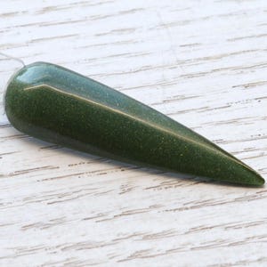 Olive Branch - solid green dip powder for fall nails, autumn nail art