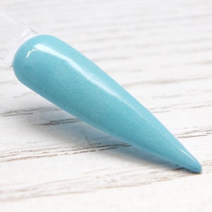 Blue Skies - spring shimmer dip powder for nails, colored acrylic powder