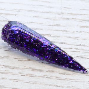 Spooky Season - purple glitter dip powder for Halloween nails, fall nail art