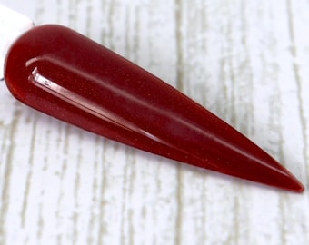 Cherrywood - dark red nail dip powder, 4th of July dip powder, acrylic powder for nails