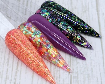 Let’s Boo This Dip Powder Collection | Halloween Nail Powder Set | Glitter & Solid Dip Powders for Spooky Nails