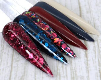 Stars & Stories dip powder collection, Independence Day nails, patriotic dip powder for 4th of July nails