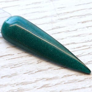A fall breeze - dark teal green blue dip powder for fall nails, acrylic nail dip powder