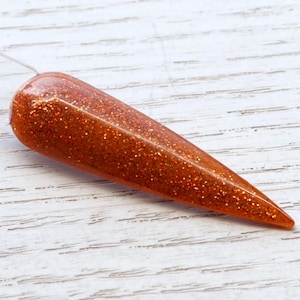 Hey Pumpkin - orangefarbenes Glitzer-Tauchpulver für Herbstnägel, Herbstnagel-Tauchpulver