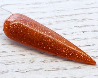 Hey Pumpkin: polvo de inmersión con brillantina naranja para uñas de otoño, polvo de inmersión para uñas de otoño