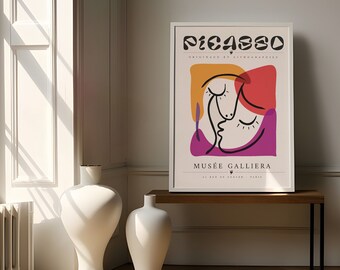 Picasso Poster - Line Art- Modern Art Poster - Art Print - Museum Poster - Picasso Drawing - Picasso Print - Digital Download