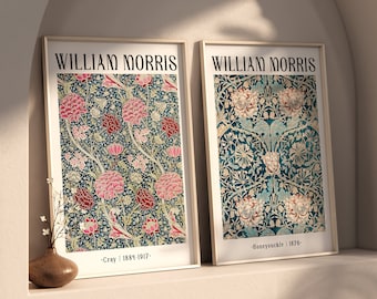 William Morris Poster - Museum Poster - Set of 2 - Vintage Poster - Wall Art - William Morris Art - Digital Poster - Morris Painting