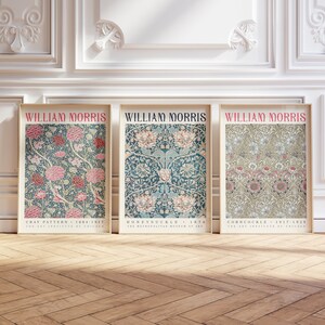 Carteles de William Morris - Carteles de museos - Conjunto de 3 - Carteles vintage - Arte de pared - Arte de William Morris - Carteles digitales - Pintura Morris