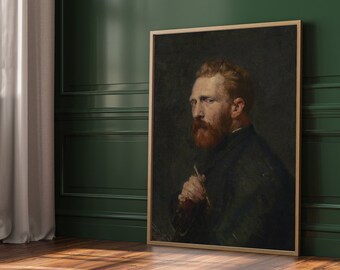 Van Gogh Poster - By John Russell - Dark Academia Style - Moody Portrait - Dark Wall Art - Vincent Van Gogh - Dark Academia - Digital Poster