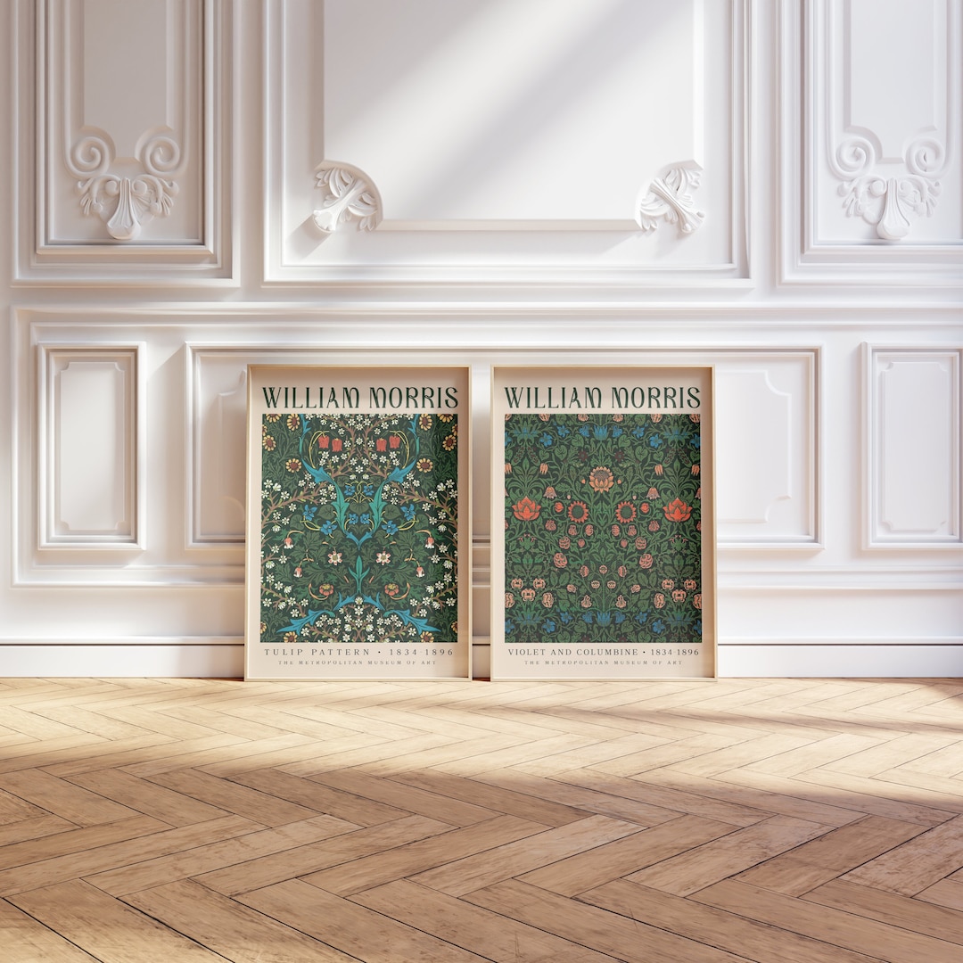 William Morris Poster - Museum Poster - Set of 2 - Vintage Poster ...