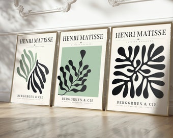 Matisse Poster - Set of 3 - Exhibitions Poster - Museum Poster - Henri Matisse - Mid Century Modern - Living Room Dekor - Matisse Art Print