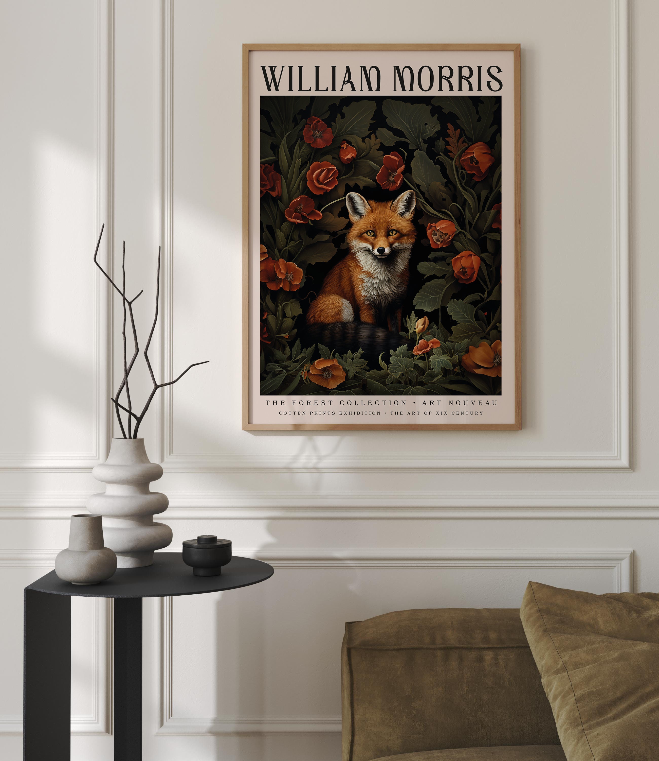 William Morris Poster - Inspired Fox Art - Vintage Poster - Botanical ...