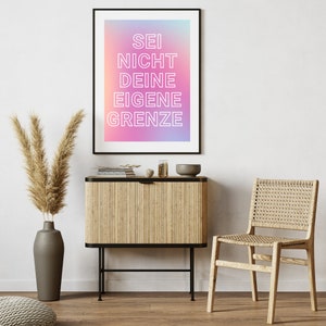 Digital Download Poster-Motivational Mindset-Print-Success-Success-Print Instantly-Last Minute Gift-Poster-Pink-Gradient-Mindfulness