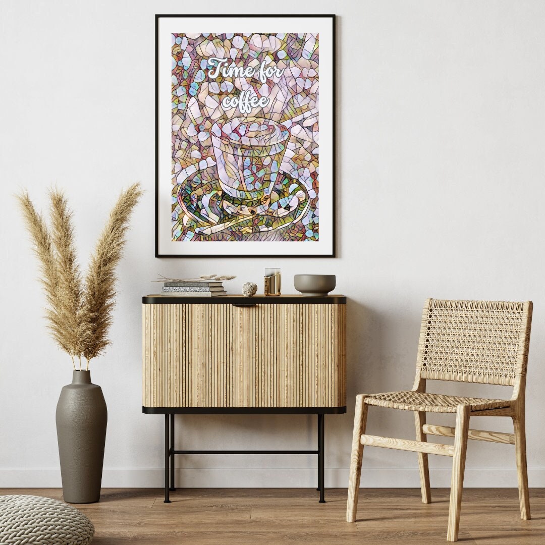 Poster to Print Out Digital Download Time for Coffee Etsy