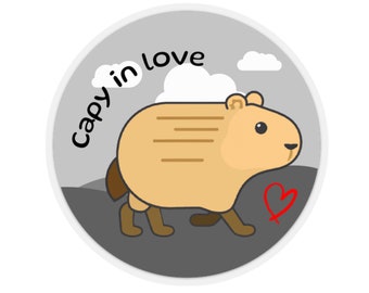 Capybara Capy in love Sticker