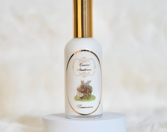 Perfume cremoso de fresas confitadas para el cuerpo y el cabello. Alta calidad y larga duración. Seguro para el cabello. Envase de vidrio de lujo.