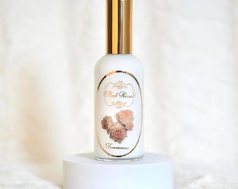 Perfume corporal de rosas rosas, leche capilar, de alta calidad y larga duración, seguro para el cabello, en lujoso envase de vidrio.