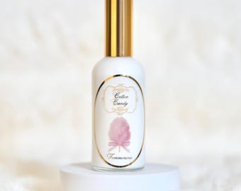 Perfume de algodón de azúcar para el cuerpo, de alta calidad y larga duración, seguro para el cabello, en un lujoso envase de vidrio.