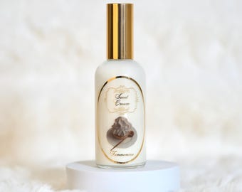 Perfume cremoso para el cuerpo, de alta calidad y larga duración, seguro para el cabello, en un lujoso envase de vidrio.