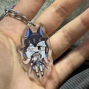 Custom Keychain Logo Cartoon Pendant Photo Flash Transparent Charm Printing Personality Holographic Anime Key Chains