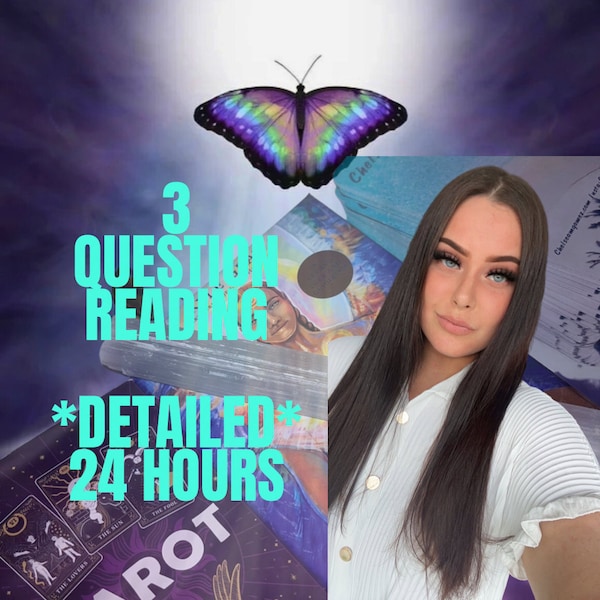 Psychic Three Question Reading sent within 24 Hours. General / Love / Career / Problem Solving.